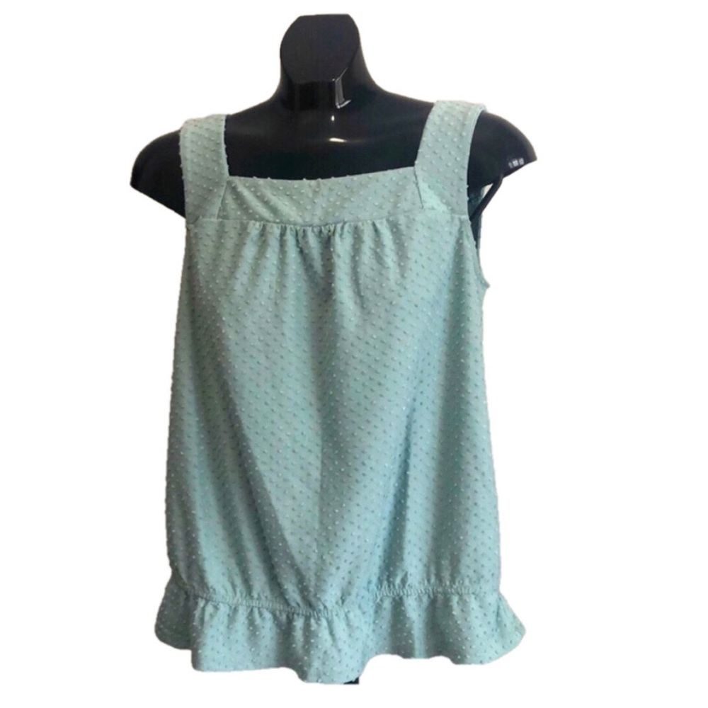 Ricki’s Polkadot Textured Dressy Top, Size Medium